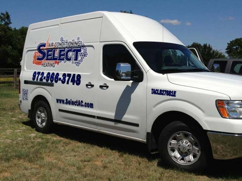 Select Air Conditioning & Heating work truck